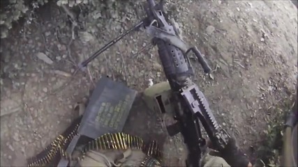 Кадри от тактическо изпълнение срещу талибани със самолети А-10 и стрелба с картечница Мк-48