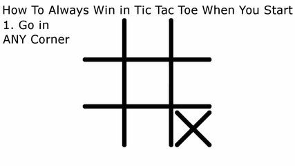 Как Никога Да Не Губиш На Tic Tac Toe, Когато Започваш