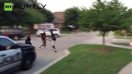 Police Officer Manhandles Young Girl, Pulls Gun Teenagers