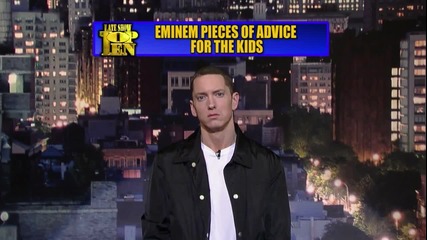 David Letterman - Eminem Топ 10 съвети за децата! 