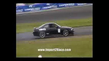 Drifting Black Nissan 240sx