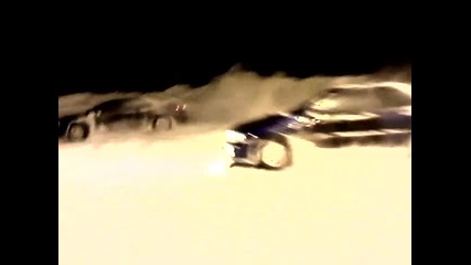 Subaru Impreza 99rs and Svx snow tandem drifting 