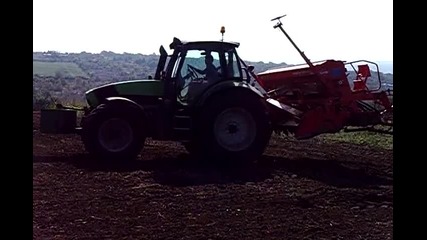 agrotron M640 със сеялка kuhn