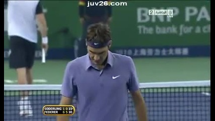 Federer vs Soderling - Shanghai 2010 Qf Highlights 