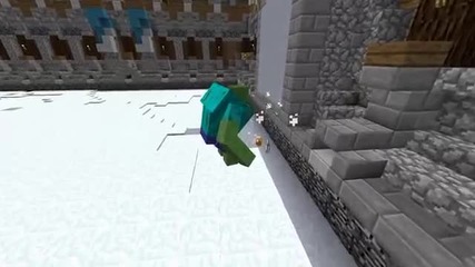Minecraft - Mutant Snow Golems vs Mutanat Zpmbies