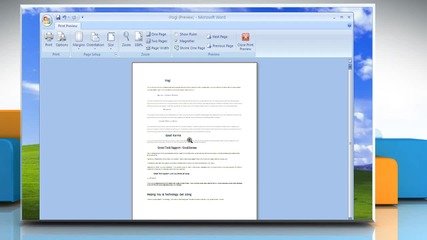 Word 2007: How to shrink a document by one page