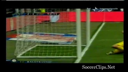 Inter 4 - 1 Chievo (balotelli Goal) 