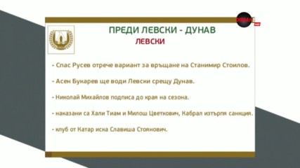 Раненият Левски приема Дунав Русе