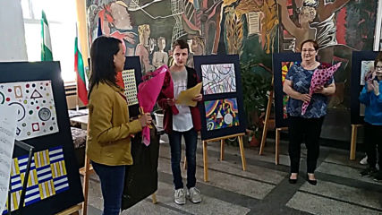 Откриване на самостоятелната изложба на Илиян Костадинов 9. А клас