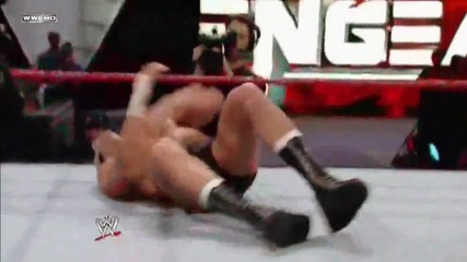 Randy Orton Drop kick Cody Rhodes in mid air