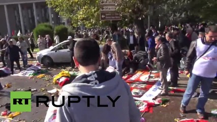 Turkey: Scores killed and injured after twin blast at Ankara peace rally *GRAPHIC*