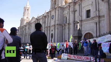 Peru: Hundreds rally in Arequipa in support of anti-mining strikes