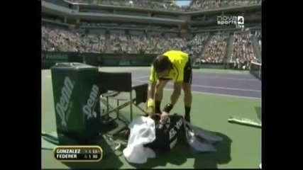 Fernando Gonzalez gets angry 