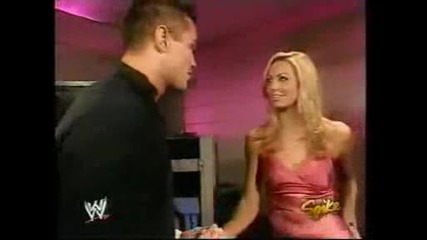 stacy Keibler and Randy Orton - Mar 07th - Backstage. 