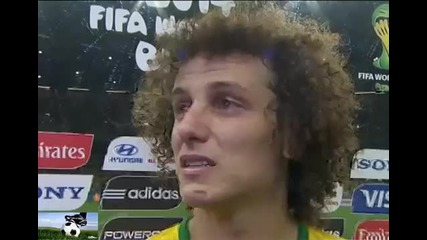 Сълзите на Давид Луиз след мача със Германия
