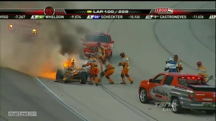 2010 Indy Car Series - пожар 