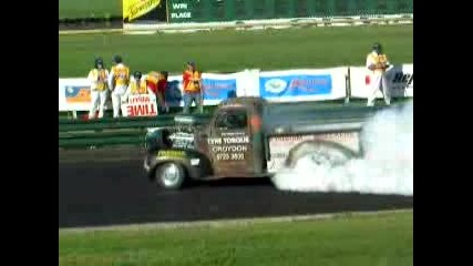 1940 Dodge Рат Род Много Здрав Burnout!!!!