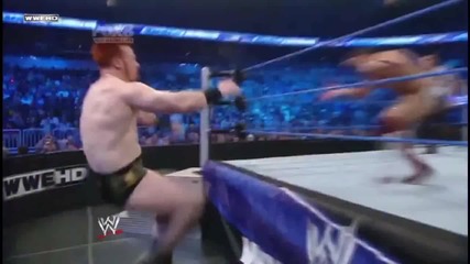 Suicide Dive countered into a Brogue Kick