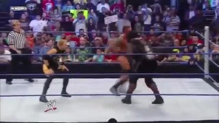 Randy Orton-rko on Mark Henry+split in the air+in Slowmotion