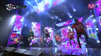 Henry ft. Amber - 1-4-3 / I Love you @ Mcountdown ( 12.09. 2013 ) H D