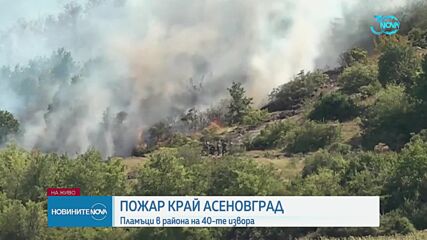 Пожарът до язовир „40-те извора”: Огънят обхвана 200 дка земя