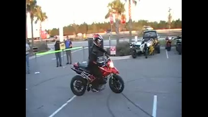 Ducati Hypermotard Stunt Show at bikeweek 2009 