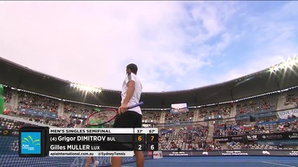 Григор Димитров на Финал в Сидни след победа над Жил Мюлер 15.01.2016