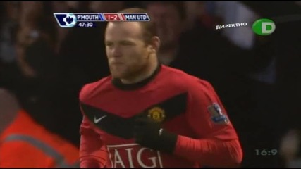 Pmouth - Manutd - 1:2 - гол на Рууни