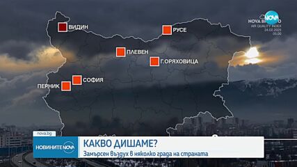 Мръсен въздух в няколко града в страната