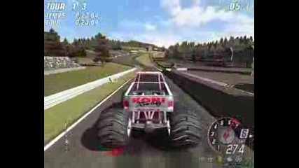 Monster Truck Vs Nascar Racers