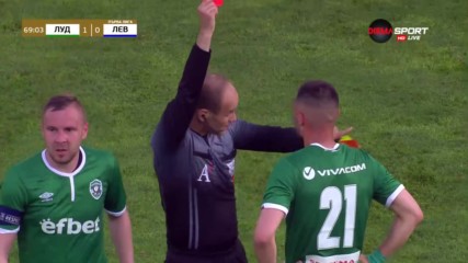 Червен картон и за играч на Лудогорец