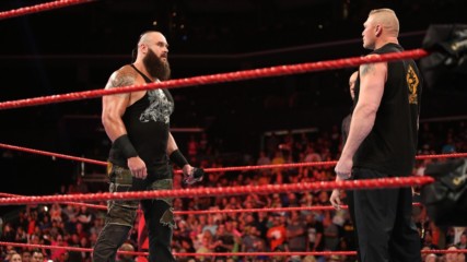 Braun Strowman and Brock Lesnar throw down before WWE Crown Jewel: Raw, Oct. 29, 2018