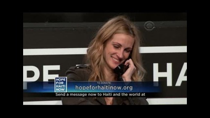 Christina Aguilera - Lift Me Up + Julia Roberts on the phone( Hope for Haiti) 