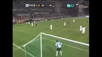 Milan - Sevilia Inzagi gol