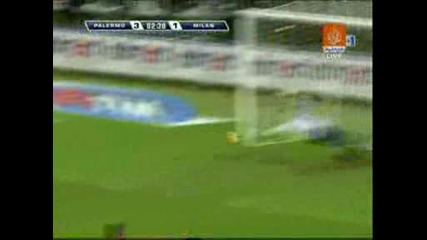 Palermo 3 - 1 Milan Ronaldinho Penalty