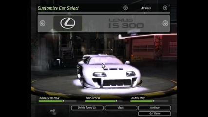 Need For Speed Underground 2 My Cars 