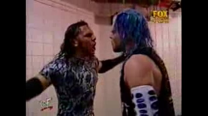 The Hardy Boyz Fight Backstage (raw Is War)