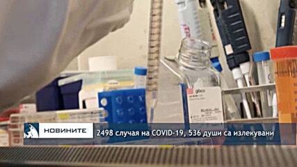 2498 случая на COVID-19, 536 души са излекувани