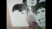 как да нарисувам Jonas Brothers 