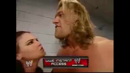 Edge and Lita Backstage