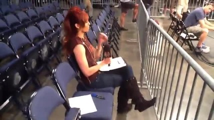 Christie Hemme Performs a Sound Check Before Hardcore Justice