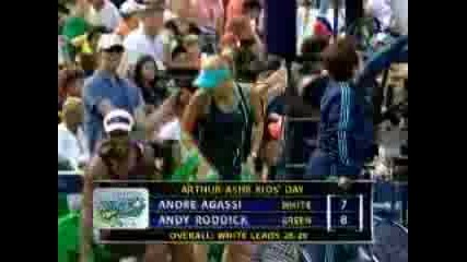 ☻☺ Arthur Ashe Kids Day 2005 - Roddick Agassi ☺☻