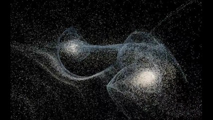 Симулация на сблъсък между Млечния път и Андромеда 