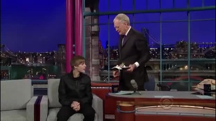 Justin Bieber в шоуто на David Letterman 31.01.2011 1 - ва част 