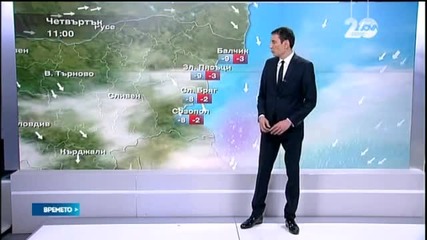 Прогноза за времето (01.01.2015 - обедна)