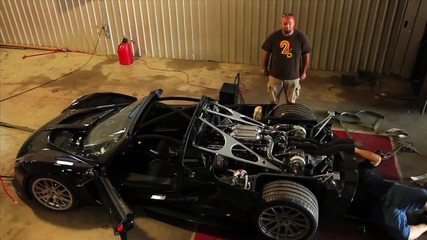 Hennessey Venom Gt Spyder 438 km/h (460km gt roadster) Shoots Fire! - най-бързия автомобил в света!