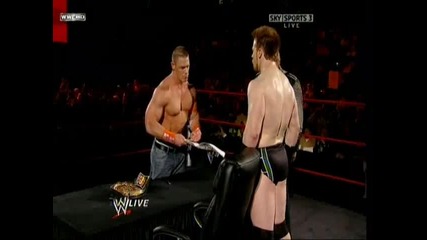 Wwe Raw - John Cena & Sheamus подписват договор за мач на Tlc 