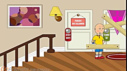 Caillou locks rosie in her room-grounded