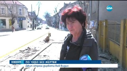 Кола се в три дървета и два стълба за улично осветление (ВИДЕО+СНИМКИ)