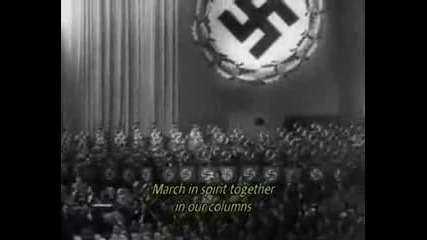 Войнът на мира Рудолф Хес представя химна на Третият Райх 1933г.